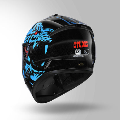 STUDDS DRIFTER D2 HELMET - GLOSS BLACK BLUE