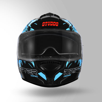 STUDDS DRIFTER D2 HELMET - GLOSS BLACK BLUE