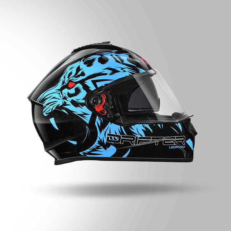 STUDDS DRIFTER D2 HELMET - GLOSS BLACK BLUE