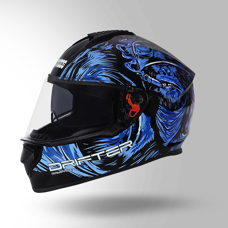 STUDDS DRIFTER D3 HELMET - GLOSS BLACK BLUE