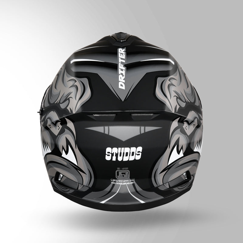 STUDDS DRIFTER D1 HELMET - MATT BLACK GREY