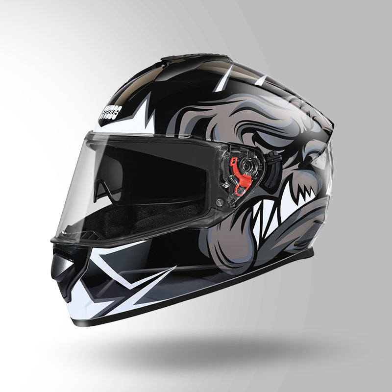 STUDDS DRIFTER D1 HELMET - GLOSS BLACK GREY