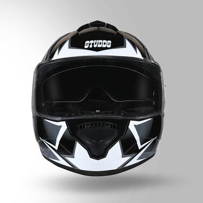 STUDDS DRIFTER D1 HELMET - GLOSS BLACK GREY