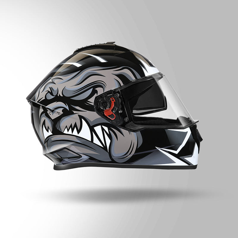 STUDDS DRIFTER D1 HELMET - GLOSS BLACK GREY