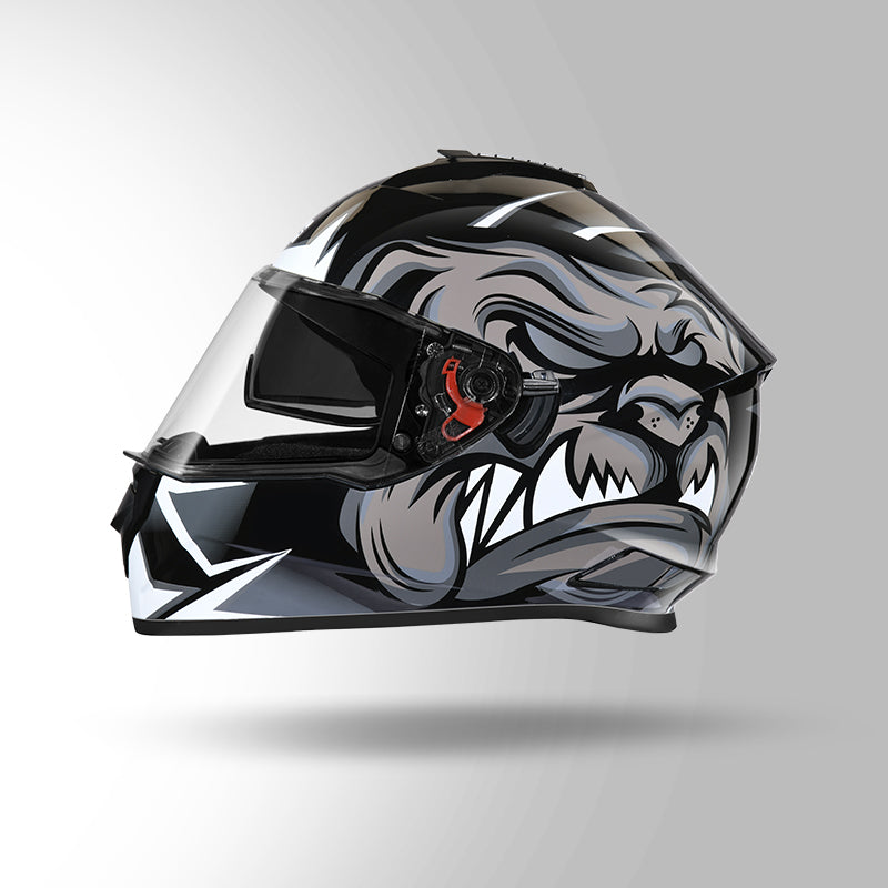 STUDDS DRIFTER D1 HELMET - GLOSS BLACK GREY