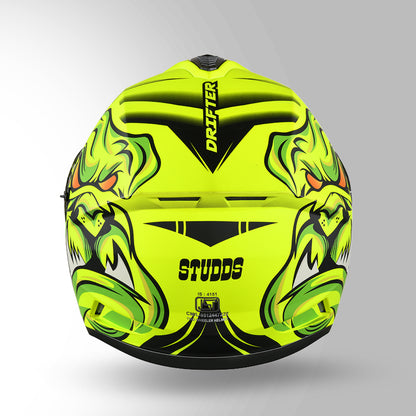 STUDDS DRIFTER D1 HELMET - MATT YELLOW