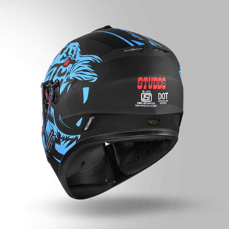 STUDDS DRIFTER D2 HELMET - MATT BLACK BLUE