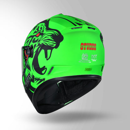 STUDDS DRIFTER D2 HELMET - MATT GREEN BLACK