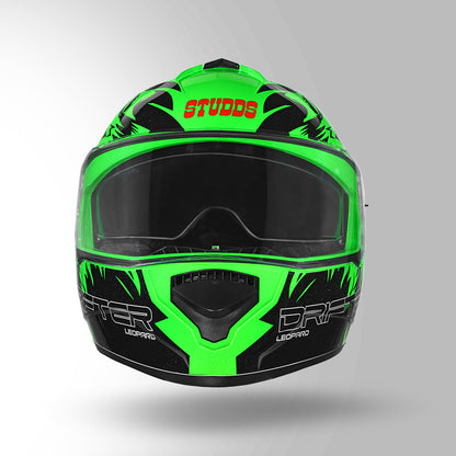 STUDDS DRIFTER D2 HELMET - MATT GREEN BLACK