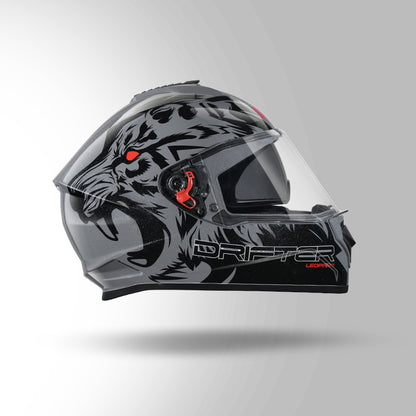 STUDDS DRIFTER D2 HELMET - GLOSS GREY BLACK