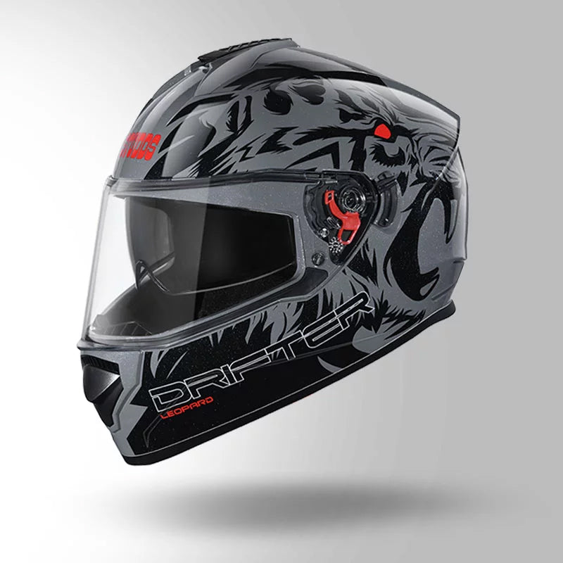 STUDDS DRIFTER D2 HELMET - GLOSS GREY BLACK