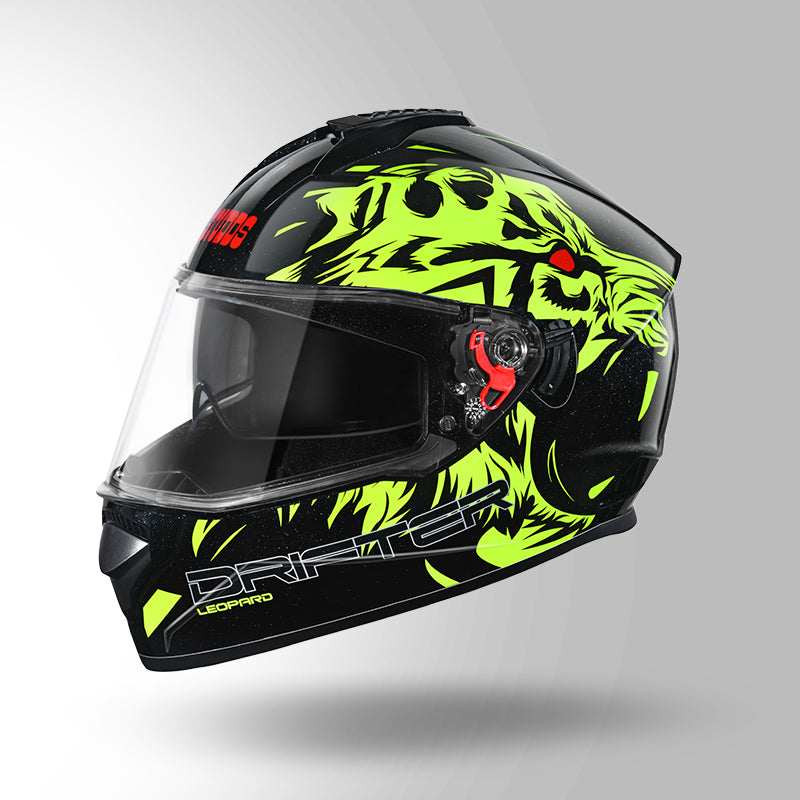 STUDDS DRIFTER D2 HELMET - GLOSS BLACK YELLOW