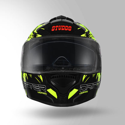 STUDDS DRIFTER D2 HELMET - GLOSS BLACK YELLOW