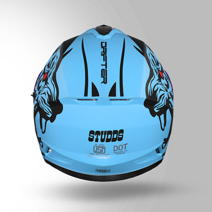 STUDDS DRIFTER D2 HELMET - MATT BLUE BLACK