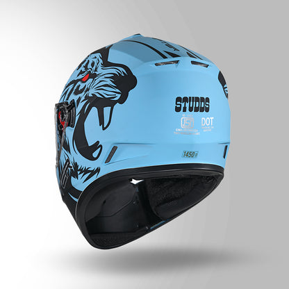 STUDDS DRIFTER D2 HELMET - MATT BLUE BLACK