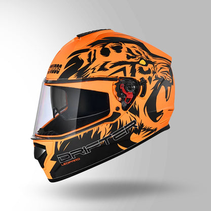 STUDDS DRIFTER D2 HELMET - MATT ORANGE BLACK