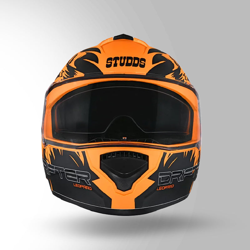 STUDDS DRIFTER D2 HELMET - MATT ORANGE BLACK