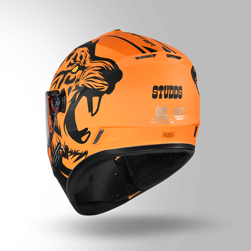 STUDDS DRIFTER D2 HELMET - MATT ORANGE BLACK