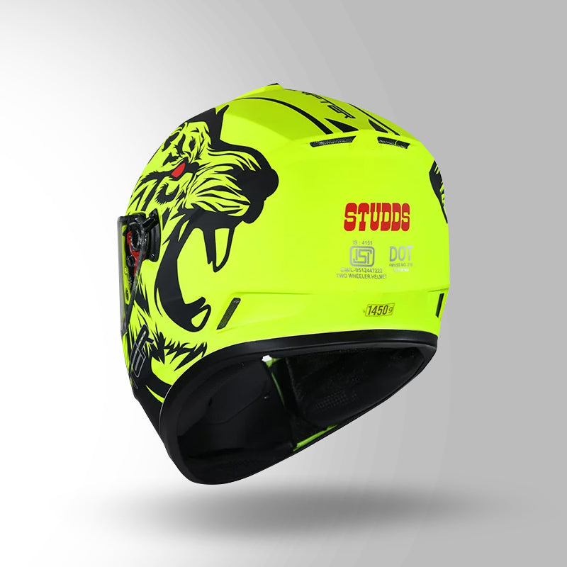 STUDDS DRIFTER D2 HELMET - MATT YELLOW BLACK