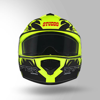 STUDDS DRIFTER D2 HELMET - MATT YELLOW BLACK