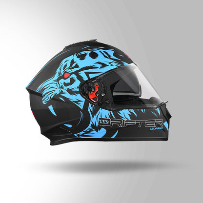 STUDDS DRIFTER D2 HELMET - MATT BLACK BLUE