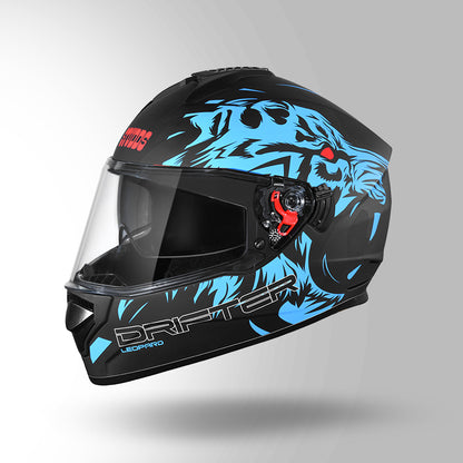 STUDDS DRIFTER D2 HELMET - MATT BLACK BLUE