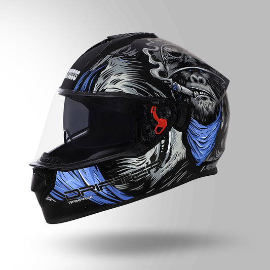 STUDDS DRIFTER D3 HELMET - GLOSS BLACK BLUE N1