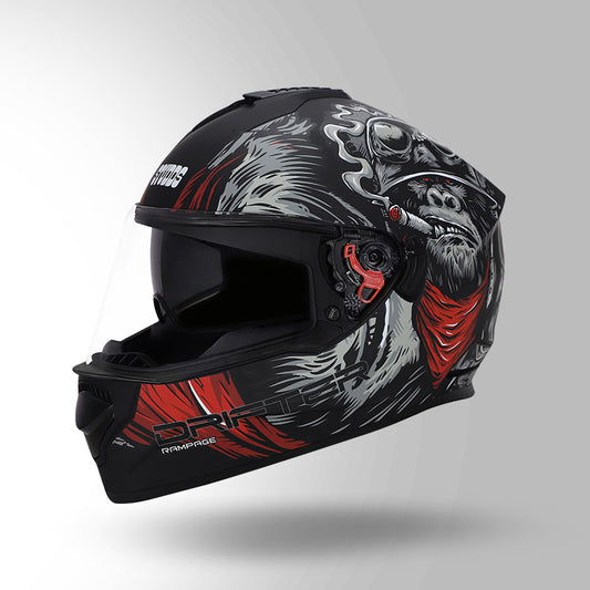 STUDDS DRIFTER D3 HELMET - MATT BLACK GREY RED N2