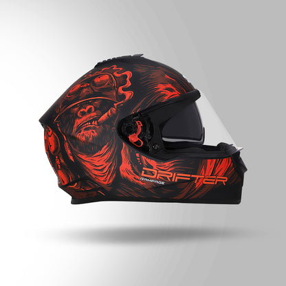 STUDDS DRIFTER D3 HELMET - MATT BLACK RED N2