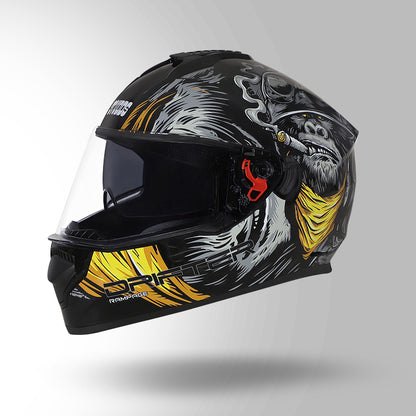 STUDDS DRIFTER D3 HELMET - GLOSS BLACK YELLOW N5