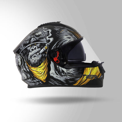 STUDDS DRIFTER D3 HELMET - GLOSS BLACK YELLOW N5