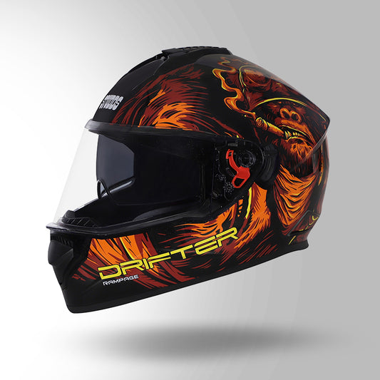 STUDDS DRIFTER D3 HELMET - GLOSS BLACK RED N10