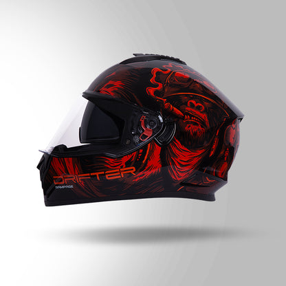 STUDDS DRIFTER D3 HELMET - GLOSS BLACK RED