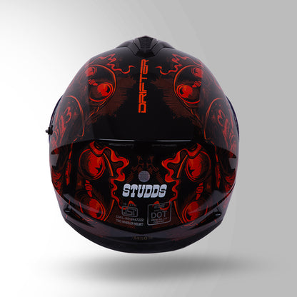 STUDDS DRIFTER D3 HELMET - GLOSS BLACK RED