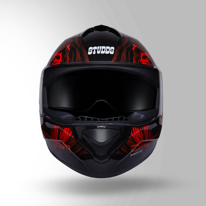 STUDDS DRIFTER D3 HELMET - GLOSS BLACK RED