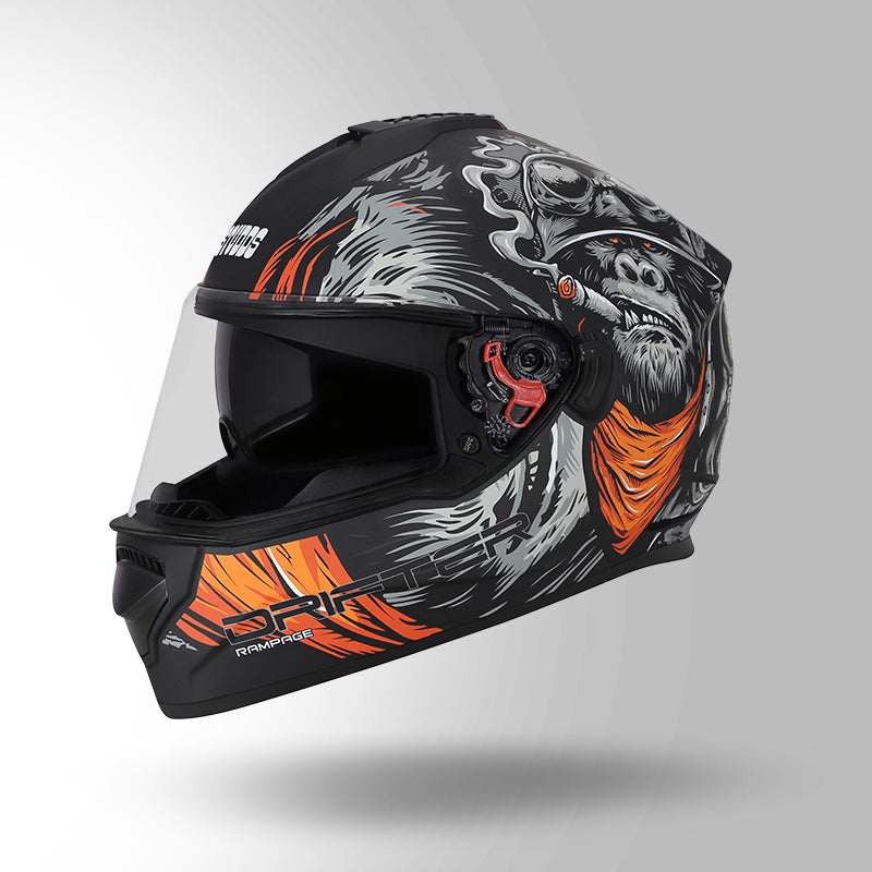 STUDDS DRIFTER D3 HELMET - MATT BLACK ORAGNE N10