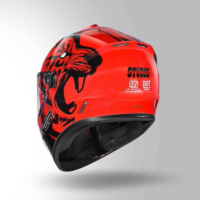 STUDDS DRIFTER D2 HELMET - GLOSS RED BLACK