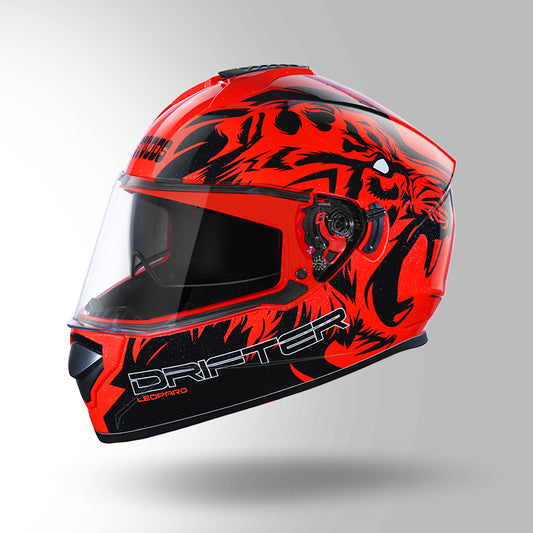 STUDDS DRIFTER D2 HELMET - GLOSS RED BLACK