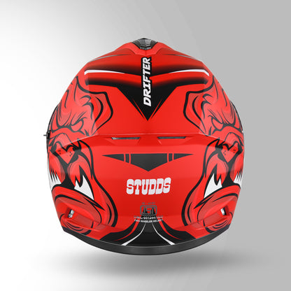 STUDDS DRIFTER D1 HELMET - MATT RED