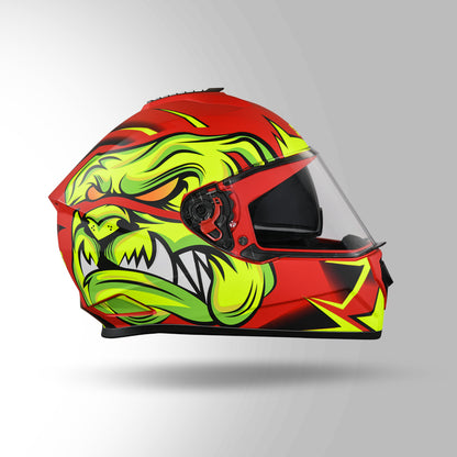 STUDDS DRIFTER D1 HELMET - MATT RED YELLOW