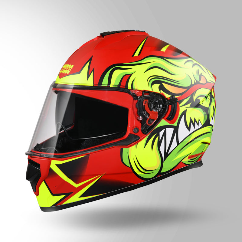 STUDDS DRIFTER D1 HELMET - MATT RED YELLOW