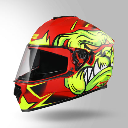 STUDDS DRIFTER D1 HELMET - MATT RED YELLOW