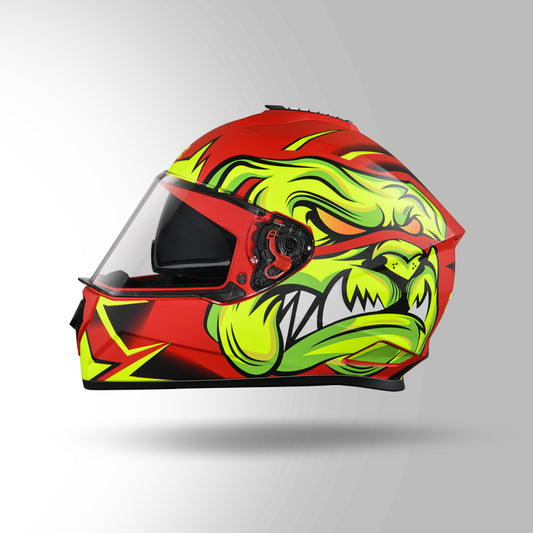 STUDDS DRIFTER D1 HELMET - MATT RED YELLOW