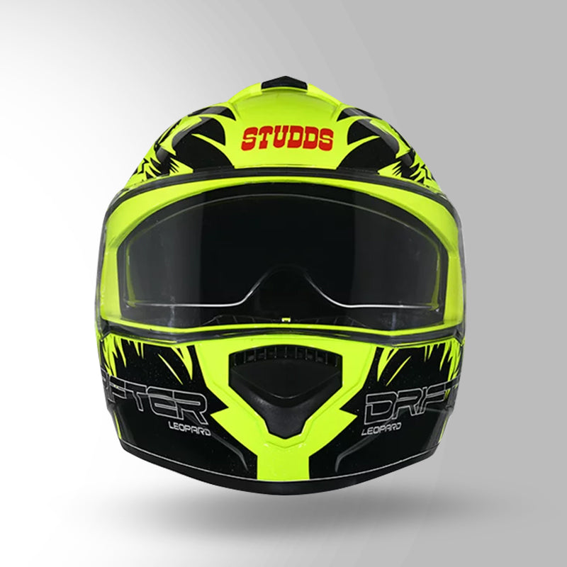 STUDDS DRIFTER D2 HELMET - GLOSS YELLOW BLACK