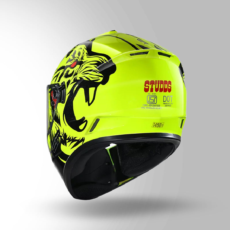 STUDDS DRIFTER D2 HELMET - GLOSS YELLOW BLACK