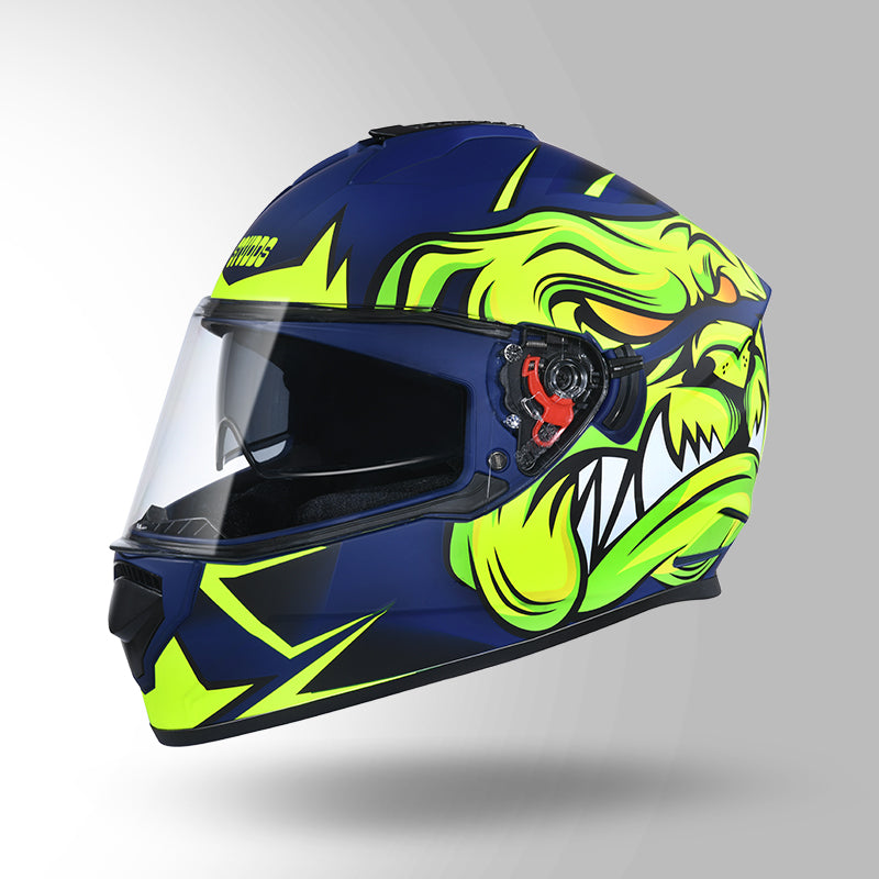 STUDDS DRIFTER D1 HELMET - MATT BLUE YELLOW