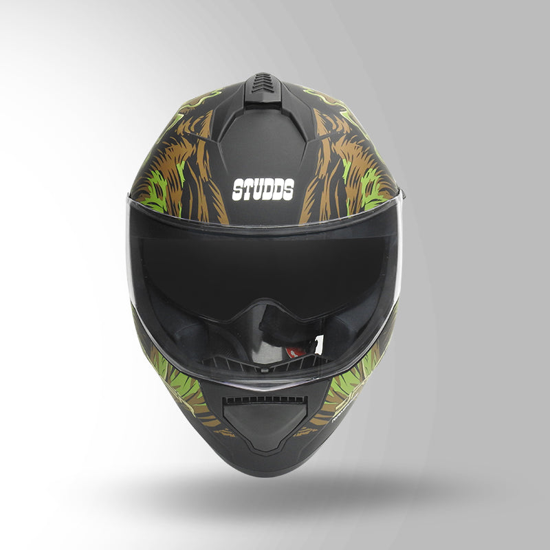 STUDDS DRIFTER D3 HELMET - MATT BLACK GREEN