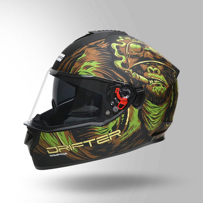 STUDDS DRIFTER D3 HELMET - MATT BLACK GREEN