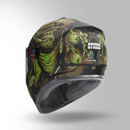 STUDDS DRIFTER D3 HELMET - MATT BLACK GREEN