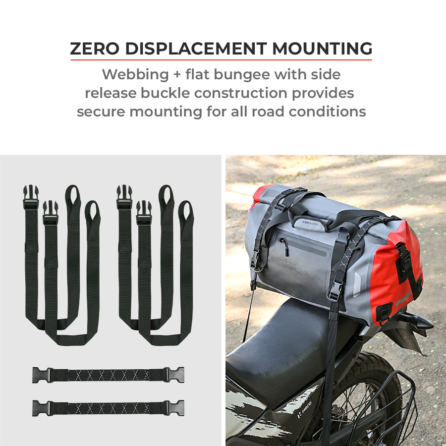 Viaterra Drybag 40L 100℅ Water Proof Motorcycle Tailbag (Universal)